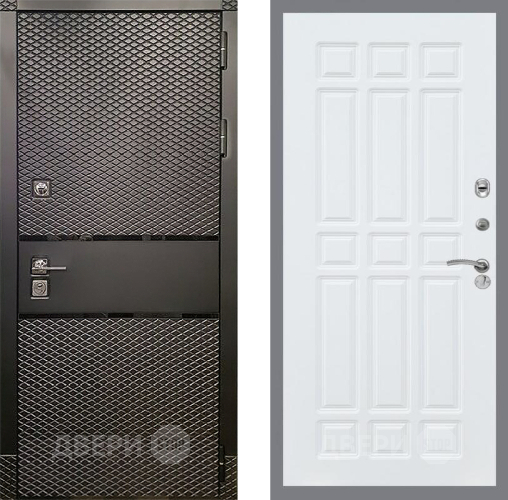 Входная металлическая Дверь Рекс (REX) 15 Черный Кварц FL-33 Силк Сноу в Краснознаменске