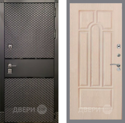 Входная металлическая Дверь Рекс (REX) 15 Черный Кварц FL-58 Беленый дуб в Краснознаменске