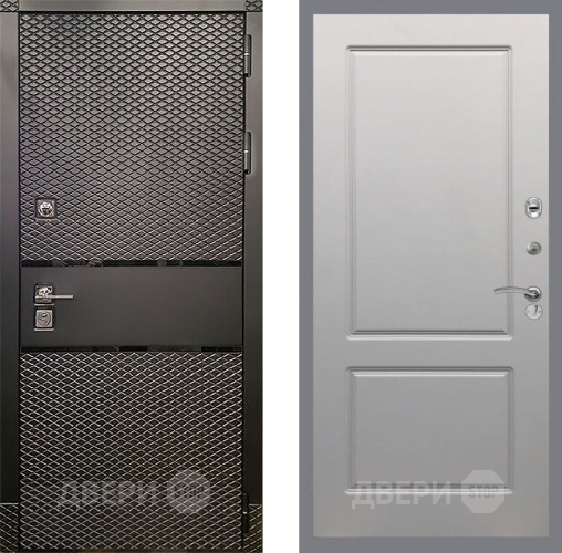 Входная металлическая Дверь Рекс (REX) 15 Черный Кварц FL-117 Грей софт в Краснознаменске