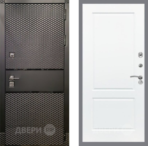 Входная металлическая Дверь Рекс (REX) 15 Черный Кварц FL-117 Силк Сноу в Краснознаменске