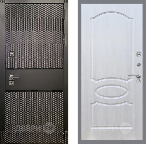 Входная металлическая Дверь Рекс (REX) 15 Черный Кварц FL-128 Лиственница беж в Краснознаменске
