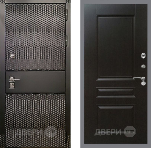 Входная металлическая Дверь Рекс (REX) 15 Черный Кварц FL-243 Венге в Краснознаменске