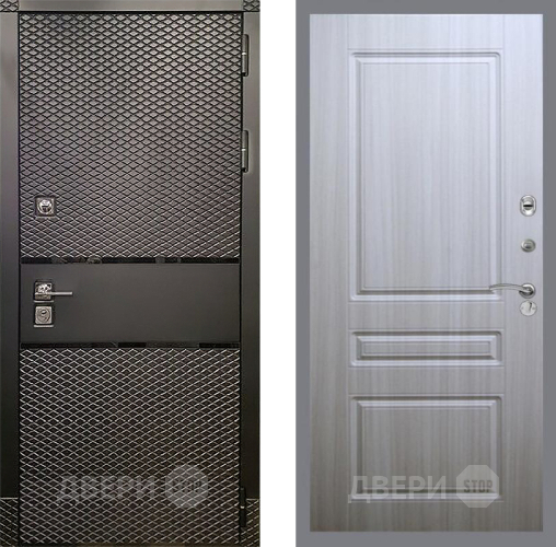Входная металлическая Дверь Рекс (REX) 15 Черный Кварц FL-243 Сандал белый в Краснознаменске