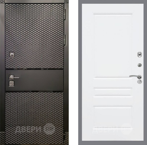 Входная металлическая Дверь Рекс (REX) 15 Черный Кварц FL-243 Силк Сноу в Краснознаменске