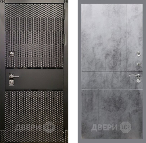 Входная металлическая Дверь Рекс (REX) 15 Черный Кварц FL-290 Бетон темный в Краснознаменске