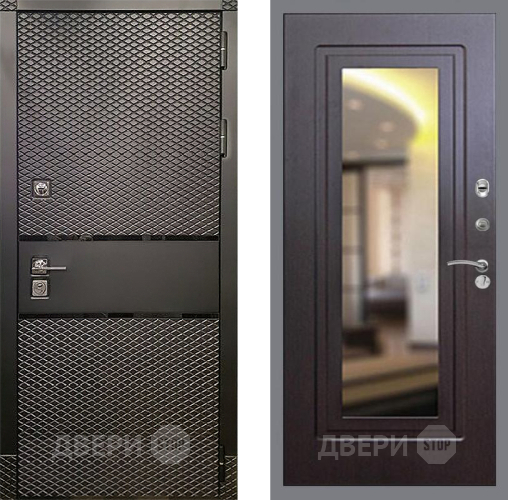 Входная металлическая Дверь Рекс (REX) 15 Черный Кварц FLZ-120 Венге в Краснознаменске