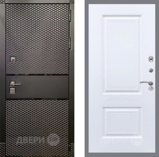Входная металлическая Дверь Рекс (REX) 15 Черный Кварц Смальта Силк Сноу в Краснознаменске