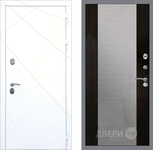 Дверь Рекс (REX) 13 Силк Сноу СБ-16 Зеркало Венге в Краснознаменске