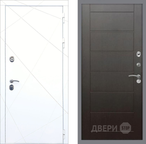 Входная металлическая Дверь Рекс (REX) 13 Силк Сноу Сити Венге в Краснознаменске