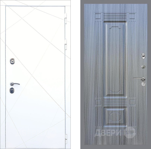 Входная металлическая Дверь Рекс (REX) 13 Силк Сноу FL-2 Сандал грей в Краснознаменске