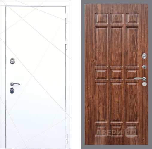 Входная металлическая Дверь Рекс (REX) 13 Силк Сноу FL-33 орех тисненый в Краснознаменске