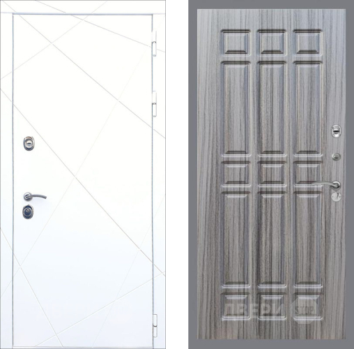 Входная металлическая Дверь Рекс (REX) 13 Силк Сноу FL-33 Сандал грей в Краснознаменске