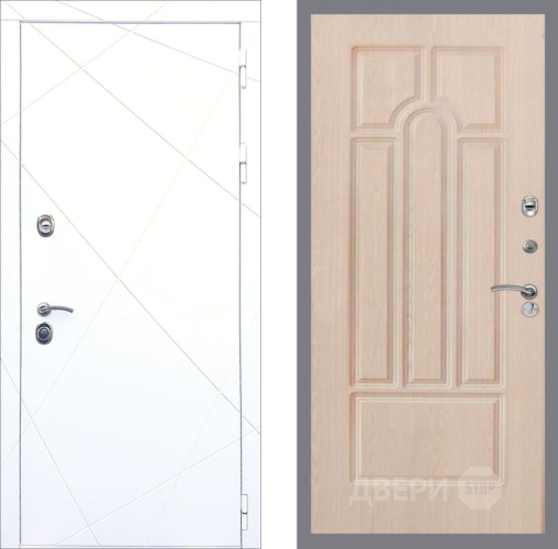 Входная металлическая Дверь Рекс (REX) 13 Силк Сноу FL-58 Беленый дуб в Краснознаменске