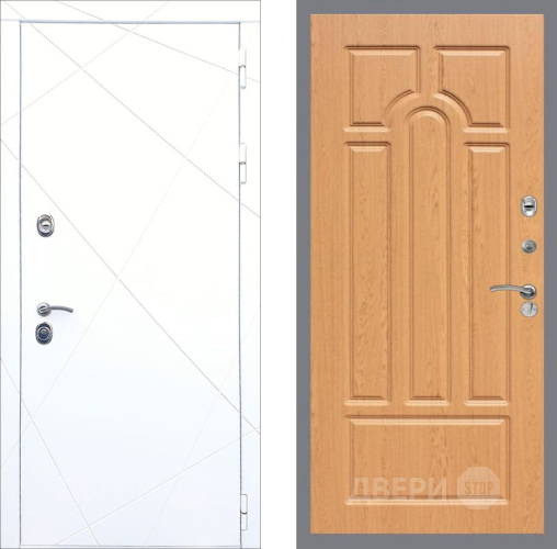 Входная металлическая Дверь Рекс (REX) 13 Силк Сноу FL-58 Дуб в Краснознаменске