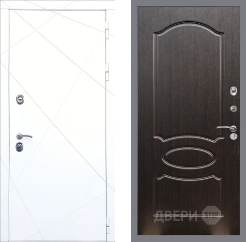 Входная металлическая Дверь Рекс (REX) 13 Силк Сноу FL-128 Венге светлый в Краснознаменске