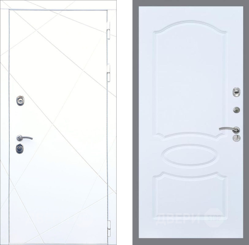 Входная металлическая Дверь Рекс (REX) 13 Силк Сноу FL-128 Силк Сноу в Краснознаменске