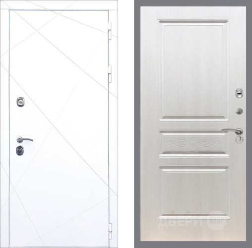 Входная металлическая Дверь Рекс (REX) 13 Силк Сноу FL-243 Лиственница беж в Краснознаменске