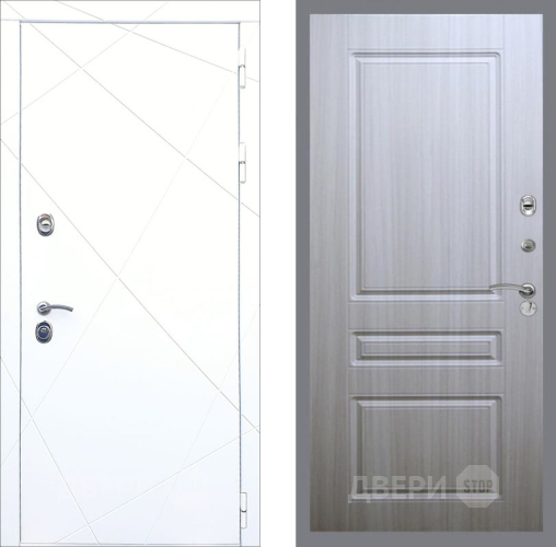 Входная металлическая Дверь Рекс (REX) 13 Силк Сноу FL-243 Сандал белый в Краснознаменске