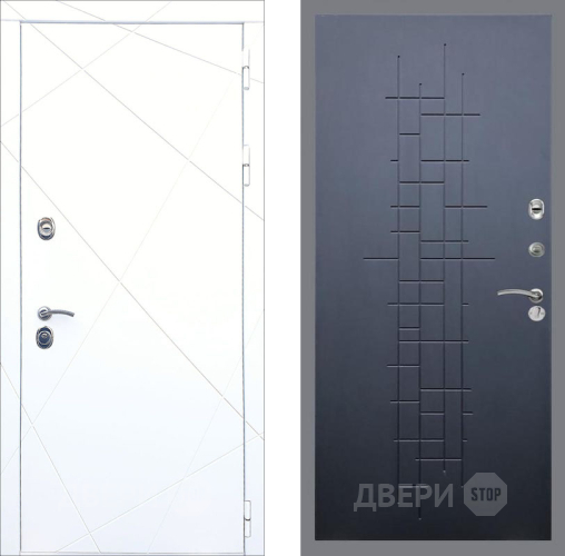 Входная металлическая Дверь Рекс (REX) 13 Силк Сноу FL-289 Ясень черный в Краснознаменске