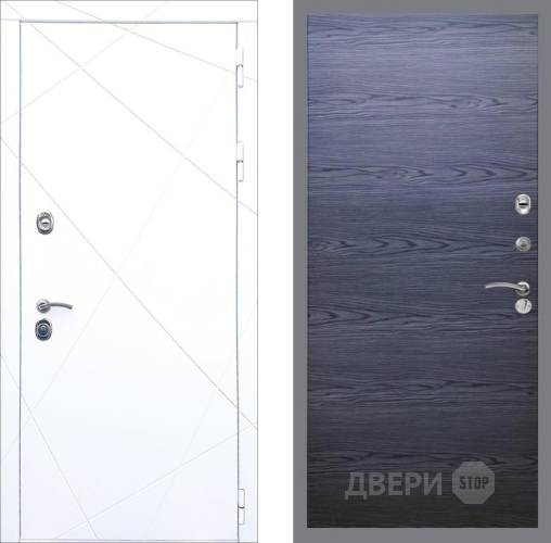 Входная металлическая Дверь Рекс (REX) 13 Силк Сноу GL Дуб тангенальный черный в Краснознаменске