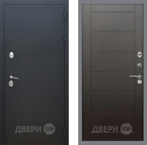 Входная металлическая Дверь Рекс (REX) 5 Черный Муар Сити Венге в Краснознаменске