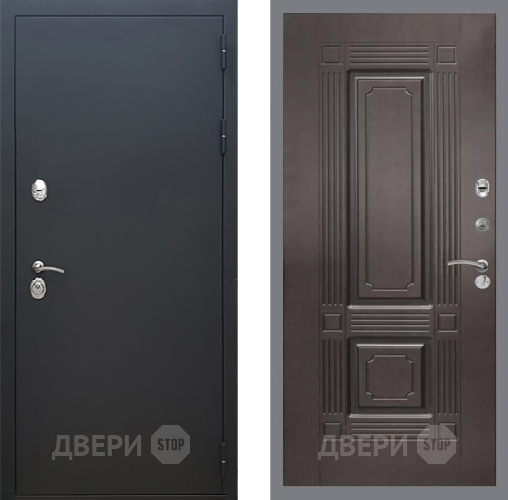 Входная металлическая Дверь Рекс (REX) 5 Черный Муар FL-2 Венге в Краснознаменске