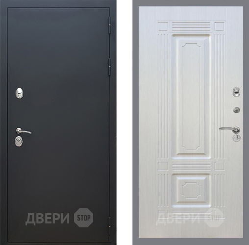 Входная металлическая Дверь Рекс (REX) 5 Черный Муар FL-2 Лиственница беж в Краснознаменске