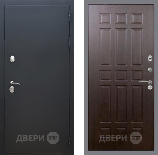 Входная металлическая Дверь Рекс (REX) 5 Черный Муар FL-33 Венге в Краснознаменске