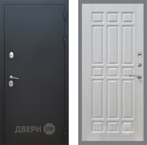 Входная металлическая Дверь Рекс (REX) 5 Черный Муар FL-33 Лиственница беж в Краснознаменске