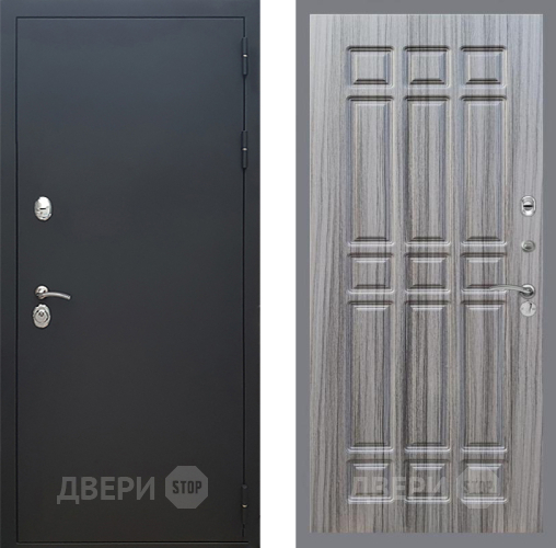 Входная металлическая Дверь Рекс (REX) 5 Черный Муар FL-33 Сандал грей в Краснознаменске