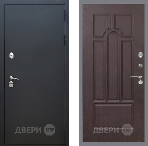 Входная металлическая Дверь Рекс (REX) 5 Черный Муар FL-58 Венге в Краснознаменске