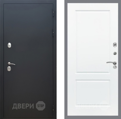 Входная металлическая Дверь Рекс (REX) 5 Черный Муар FL-117 Силк Сноу в Краснознаменске