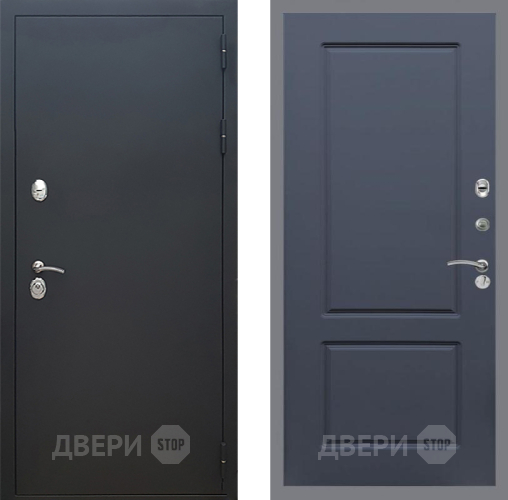 Входная металлическая Дверь Рекс (REX) 5 Черный Муар FL-117 Силк титан в Краснознаменске