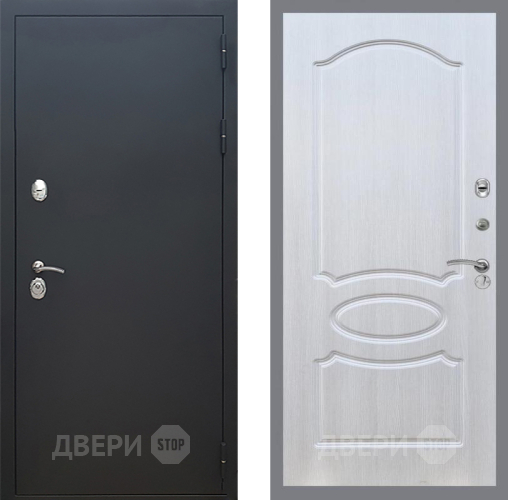 Входная металлическая Дверь Рекс (REX) 5 Черный Муар FL-128 Лиственница беж в Краснознаменске