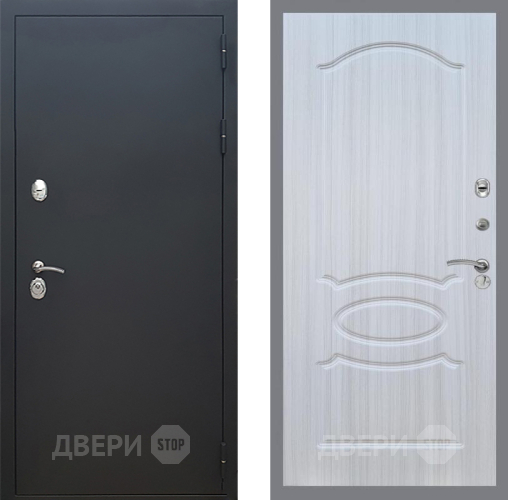 Входная металлическая Дверь Рекс (REX) 5 Черный Муар FL-128 Сандал белый в Краснознаменске