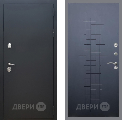 Входная металлическая Дверь Рекс (REX) 5 Черный Муар FL-289 Ясень черный в Краснознаменске