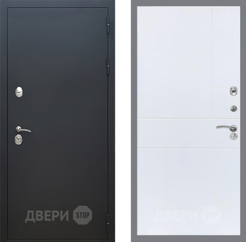Входная металлическая Дверь Рекс (REX) 5 Черный Муар FL-290 Силк Сноу в Краснознаменске