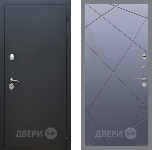 Входная металлическая Дверь Рекс (REX) 5 Черный Муар FL-291 Силк титан в Краснознаменске