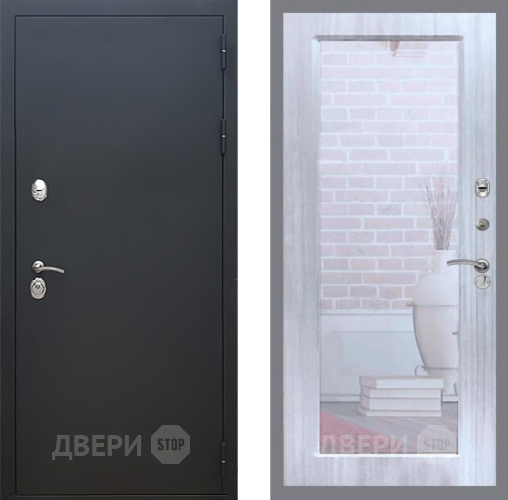 Дверь Рекс (REX) 5 Черный Муар Зеркало Пастораль Сандал белый в Краснознаменске