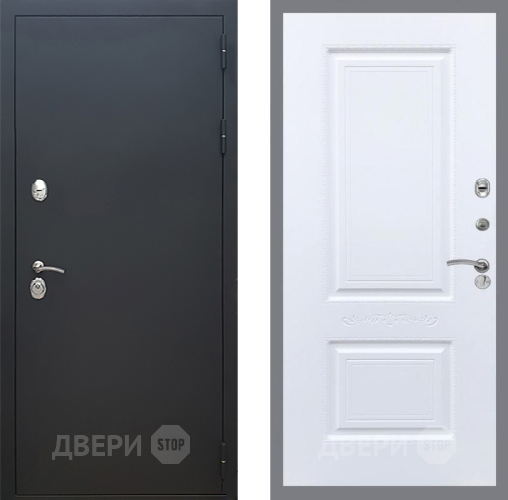 Входная металлическая Дверь Рекс (REX) 5 Черный Муар Смальта Силк Сноу в Краснознаменске