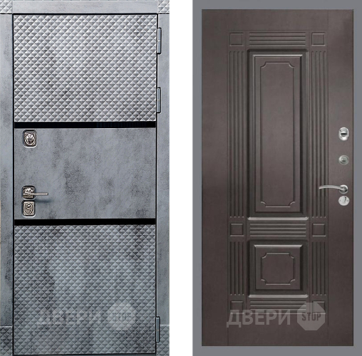 Входная металлическая Дверь Рекс (REX) 15 Бетон Темный FL-2 Венге в Краснознаменске