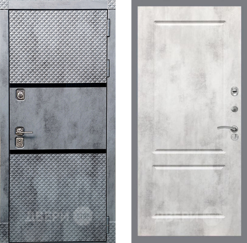 Дверь Рекс (REX) 15 Бетон Темный FL-117 Бетон светлый в Краснознаменске