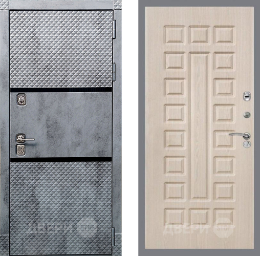 Дверь Рекс (REX) 15 Бетон Темный FL-183 Беленый дуб в Краснознаменске