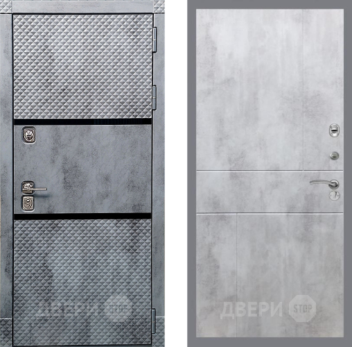 Входная металлическая Дверь Рекс (REX) 15 Бетон Темный FL-290 Бетон светлый в Краснознаменске
