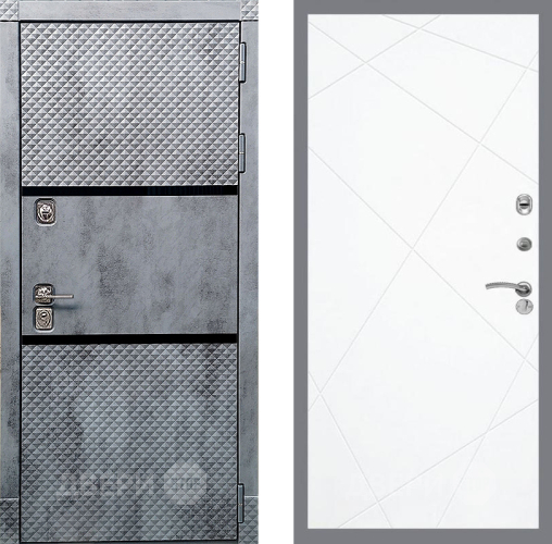 Входная металлическая Дверь Рекс (REX) 15 Бетон Темный FL-291 Силк Сноу в Краснознаменске