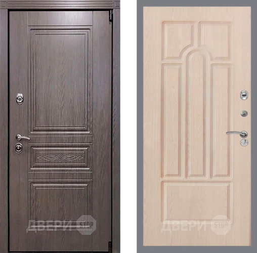 Входная металлическая Дверь Рекс (REX) Премиум-S FL-58 Беленый дуб в Краснознаменске