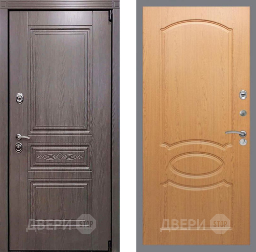 Входная металлическая Дверь Рекс (REX) Премиум-S FL-128 Дуб в Краснознаменске