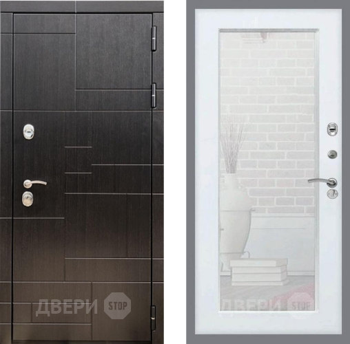Входная металлическая Дверь Рекс (REX) 20 Зеркало Пастораль Белый ясень в Краснознаменске
