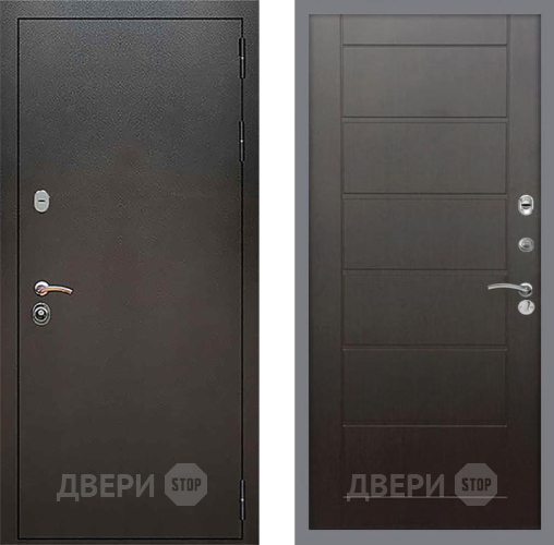 Входная металлическая Дверь Рекс (REX) 5 Серебро Антик Сити Венге в Краснознаменске