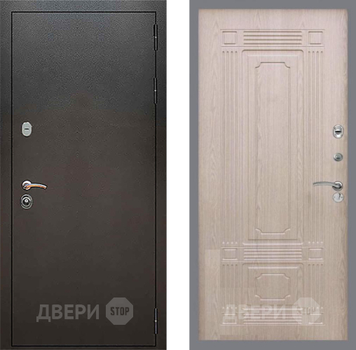 Входная металлическая Дверь Рекс (REX) 5 Серебро Антик FL-2 Беленый дуб в Краснознаменске
